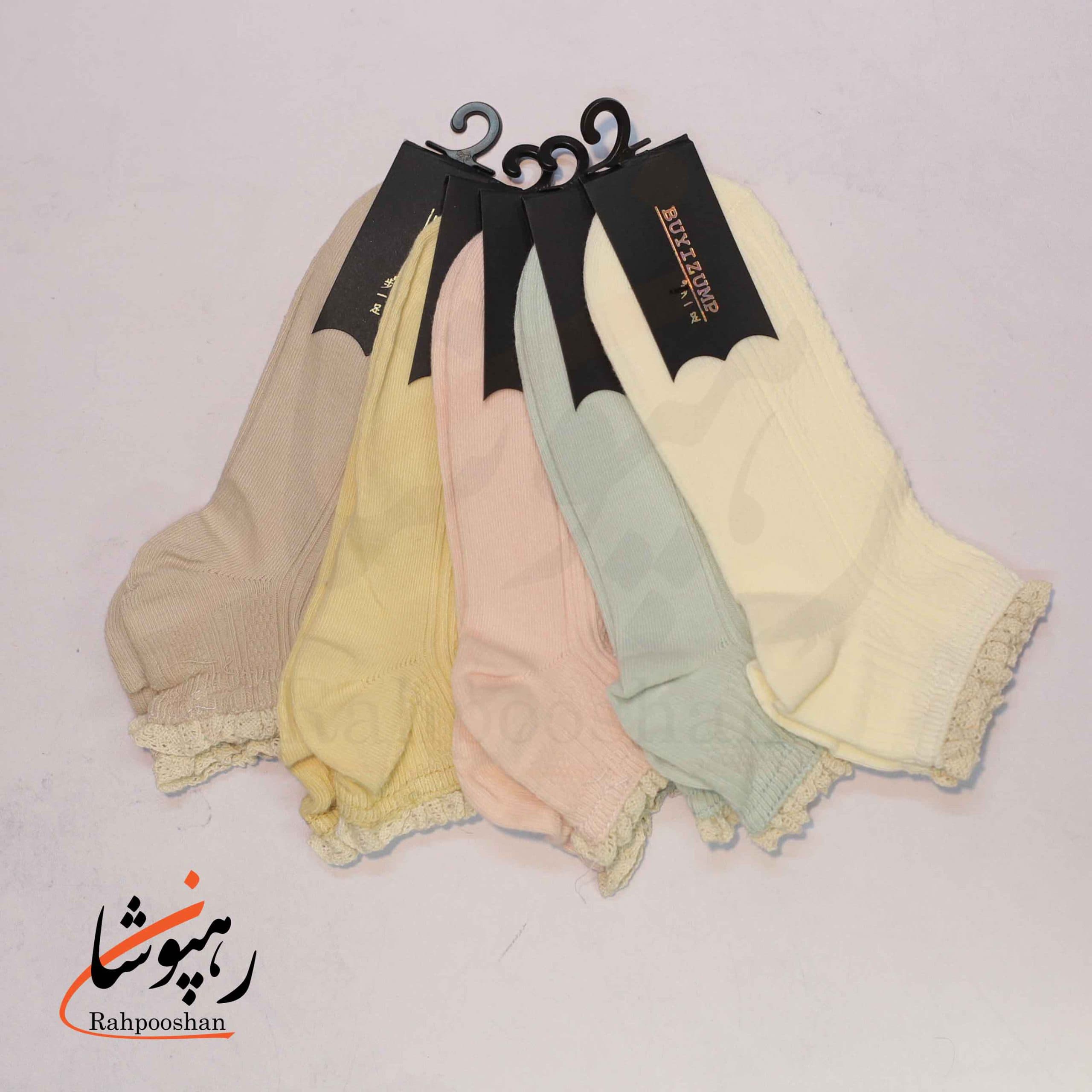 جوراب مچی گیپوری 5 رنگ روشن پاستیلی ( 10 عددی)