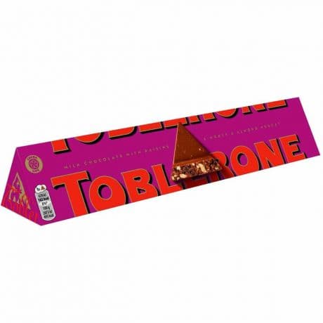 شکلات شیری با طعم عسل ،کشمش و نوقای بادام Toblerone تابلرون 360 گرمی