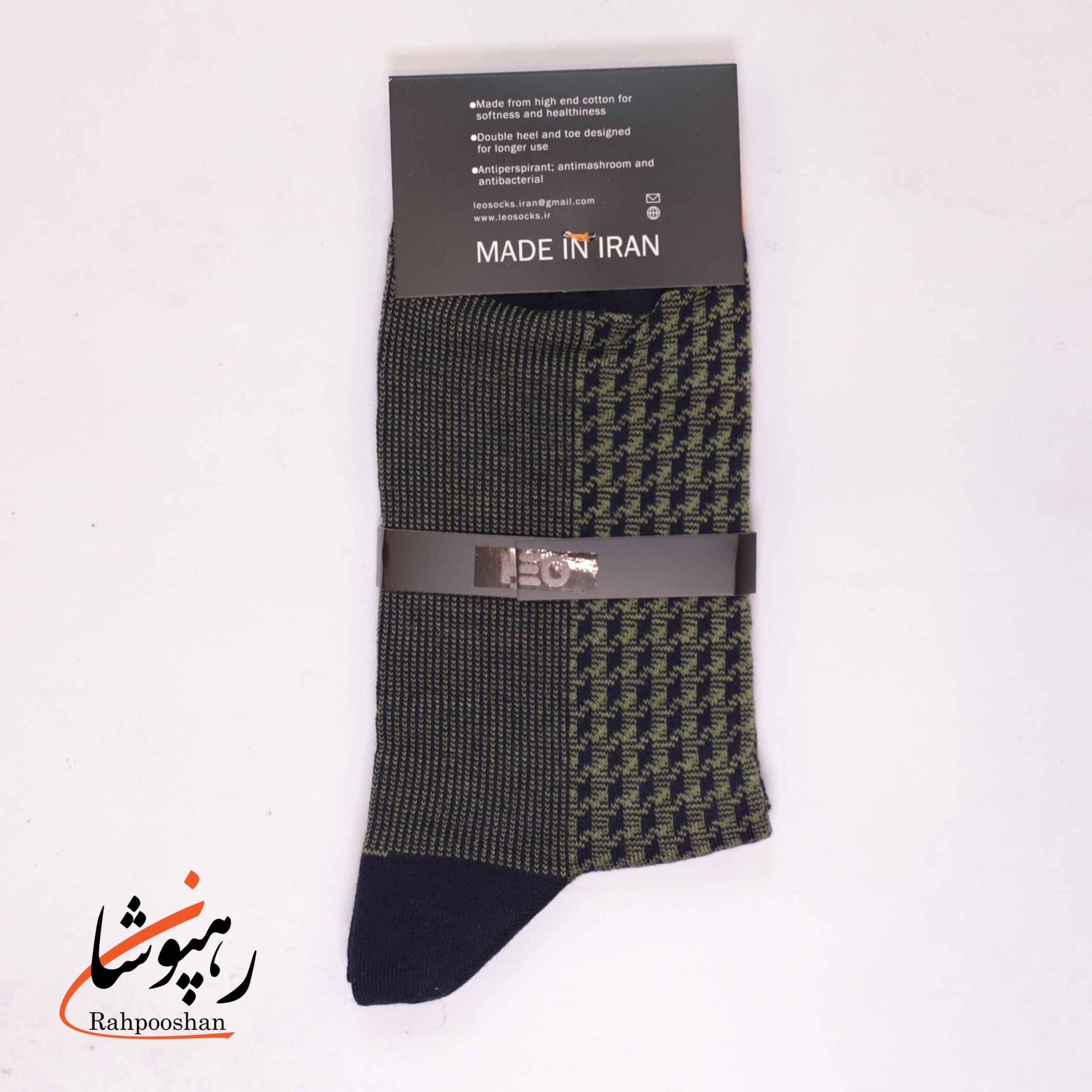 جوراب دوفس ساقدار 6 طرح زیتونی لئو LEO (پک 6 عددی)(105) — تصویر ۴