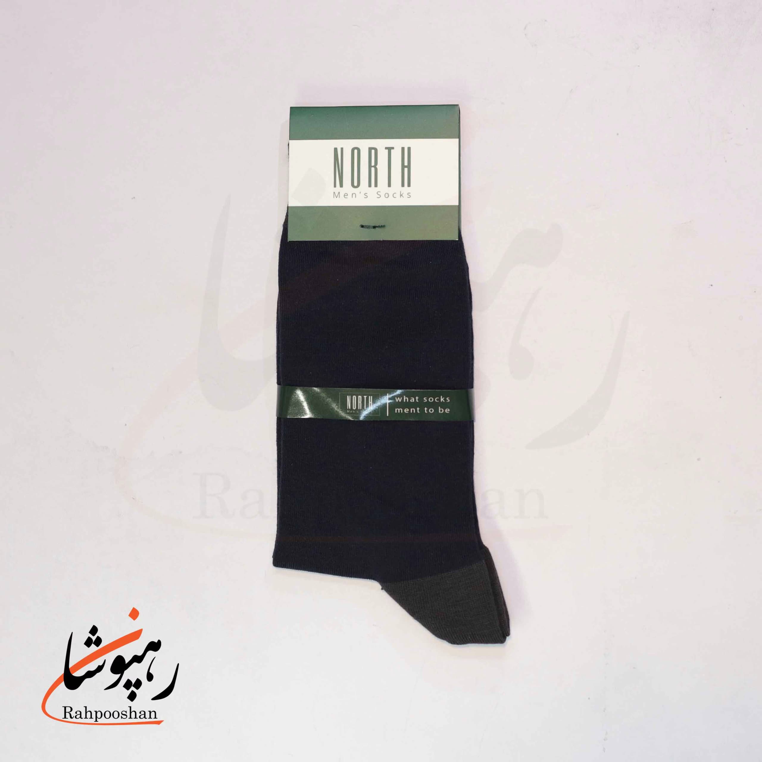 جوراب ساقدار پاشنه دو رنگ ساده نورث NORTH (پک 6 عددی)(310) — تصویر ۲