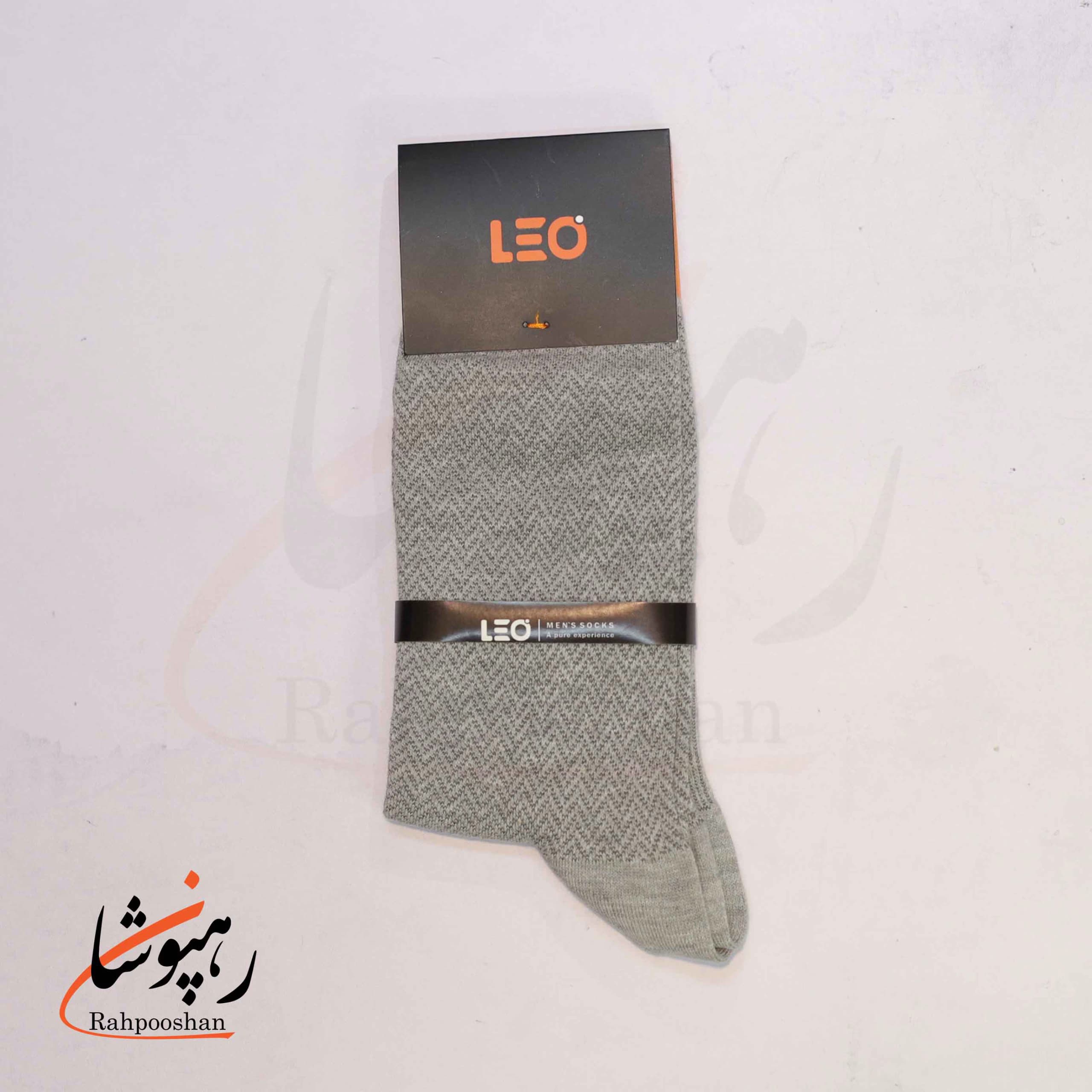 جوراب ساقدار دوفس سفیدطوسی و سبز روشن لئو LEO (پک 6 عددی)(103) — تصویر ۴