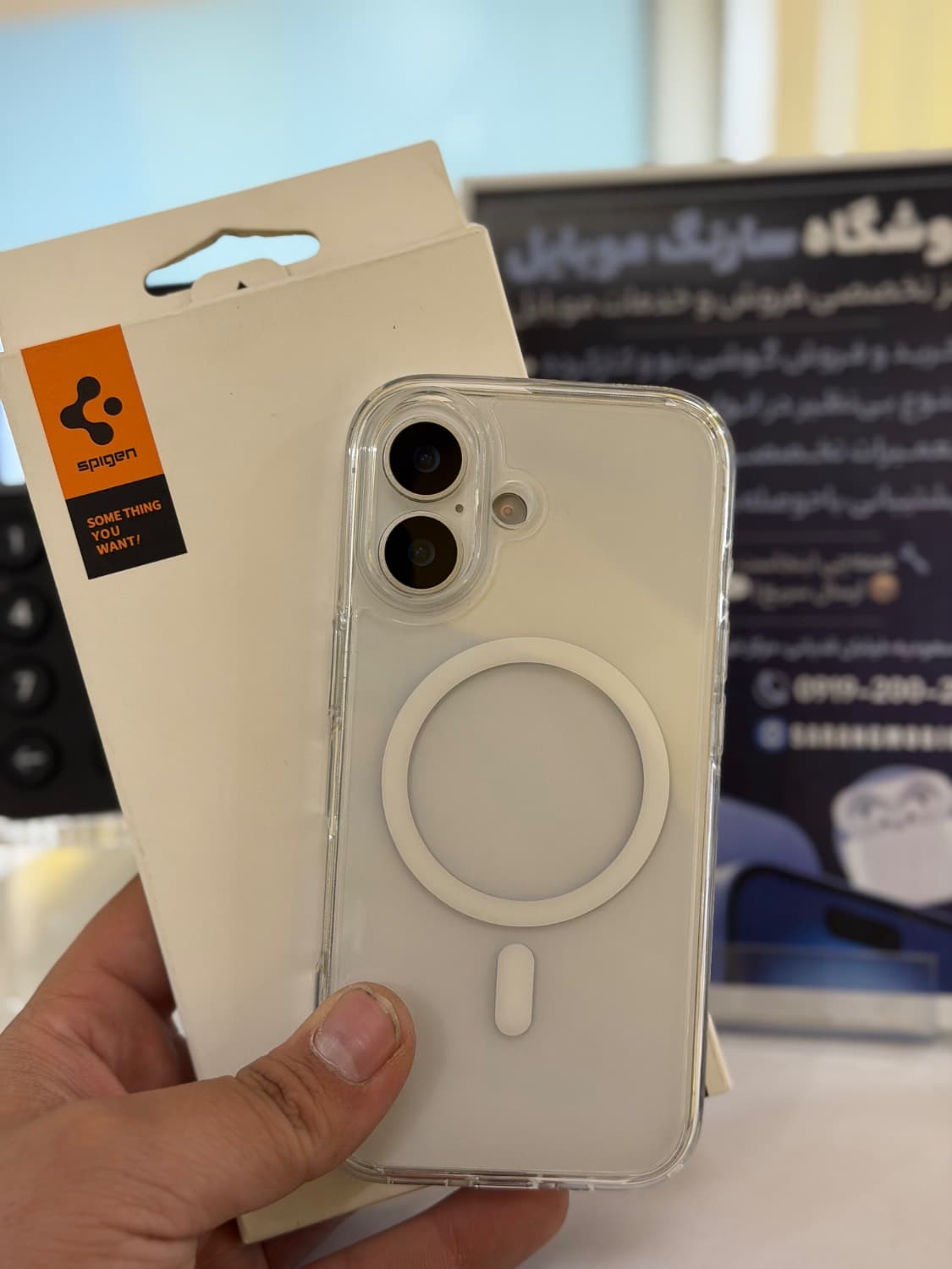 کاور اورجینال اسپیگن مدل ultra hybrid شفاف مناسب آیفون 17 نرمال/17Normal — تصویر ۷