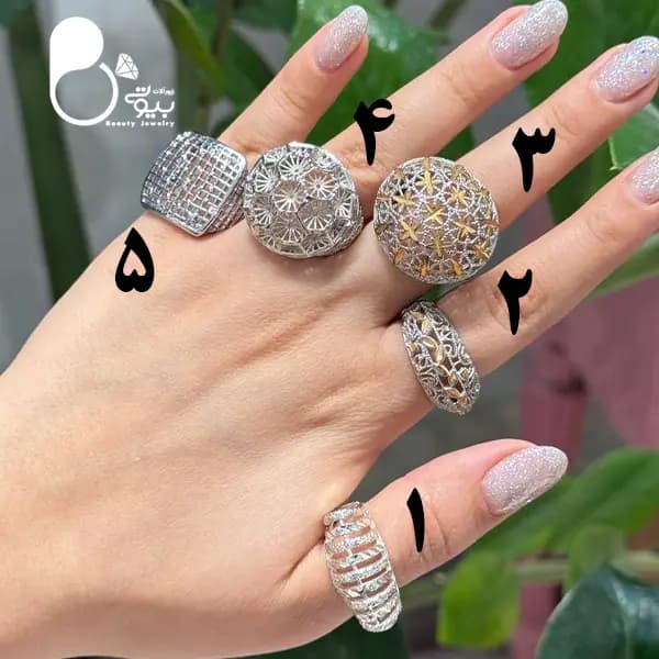 انگشتر بحرینی طرح طلا حراجی 6