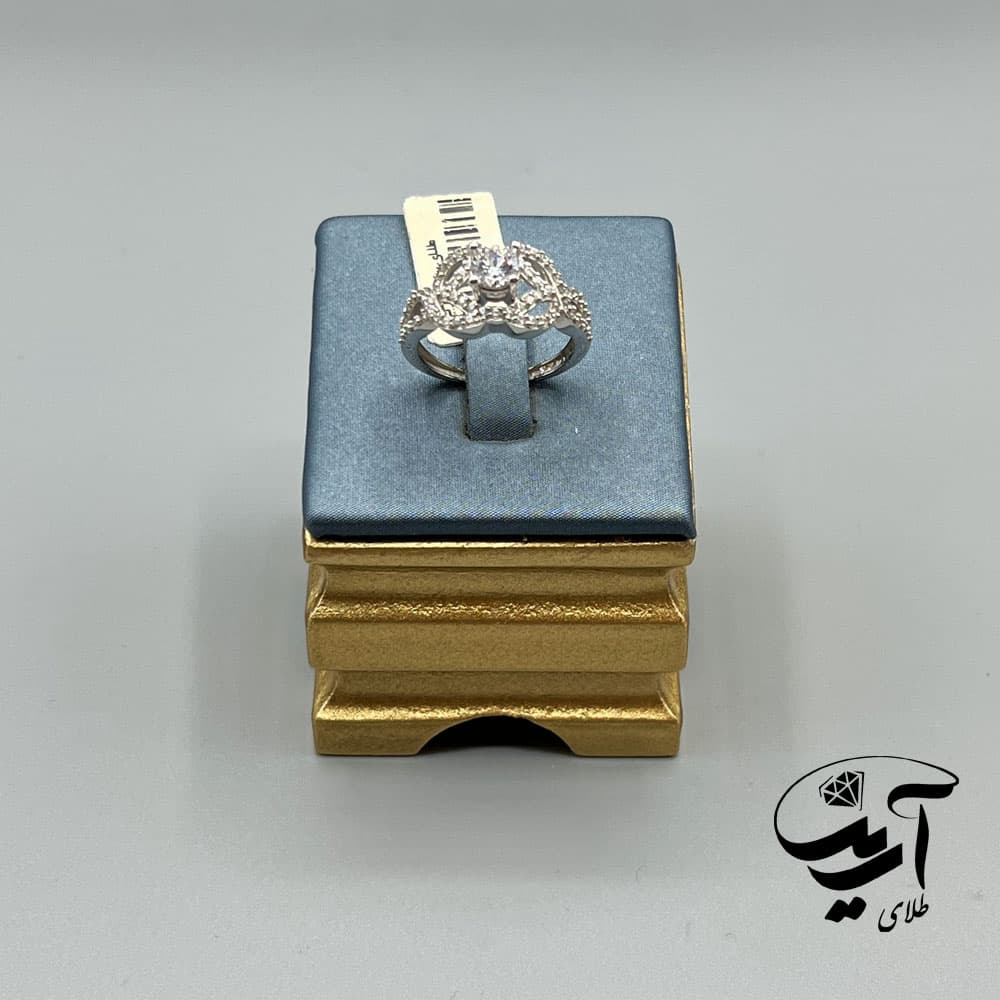 انگشتر نامزدی طلا نگین دار کد AN193 (تحویل درب گالری)