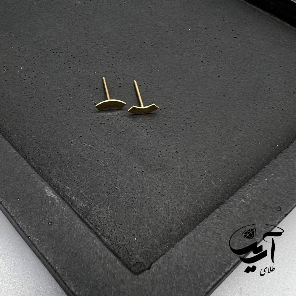 گوشواره طلا لیزری طرح هلال