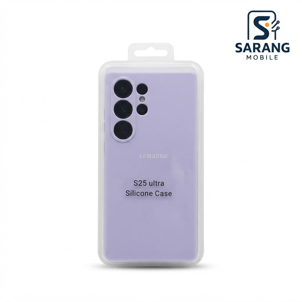 قاب سیلیکونی اورجینال سامسونگ S25 Ultra-بنفش روشن