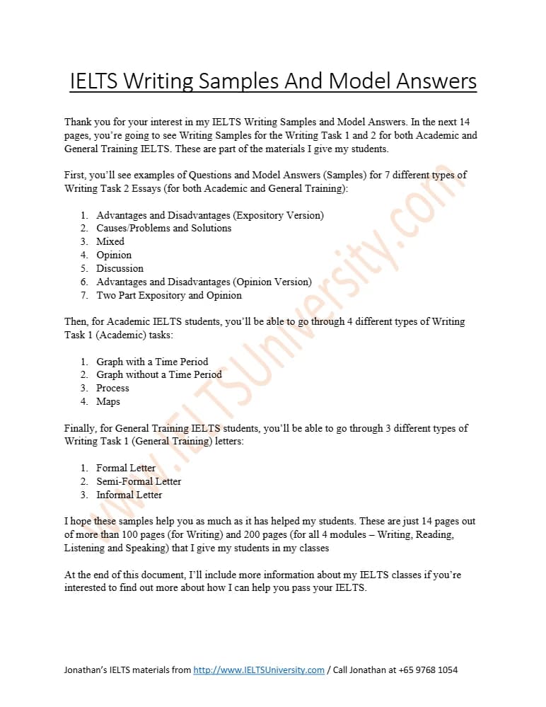کتاب IELTS Writing Samples (نمونه‌های رایتینگ آیلتس) نسخه انگلیسی PDF — تصویر ۲