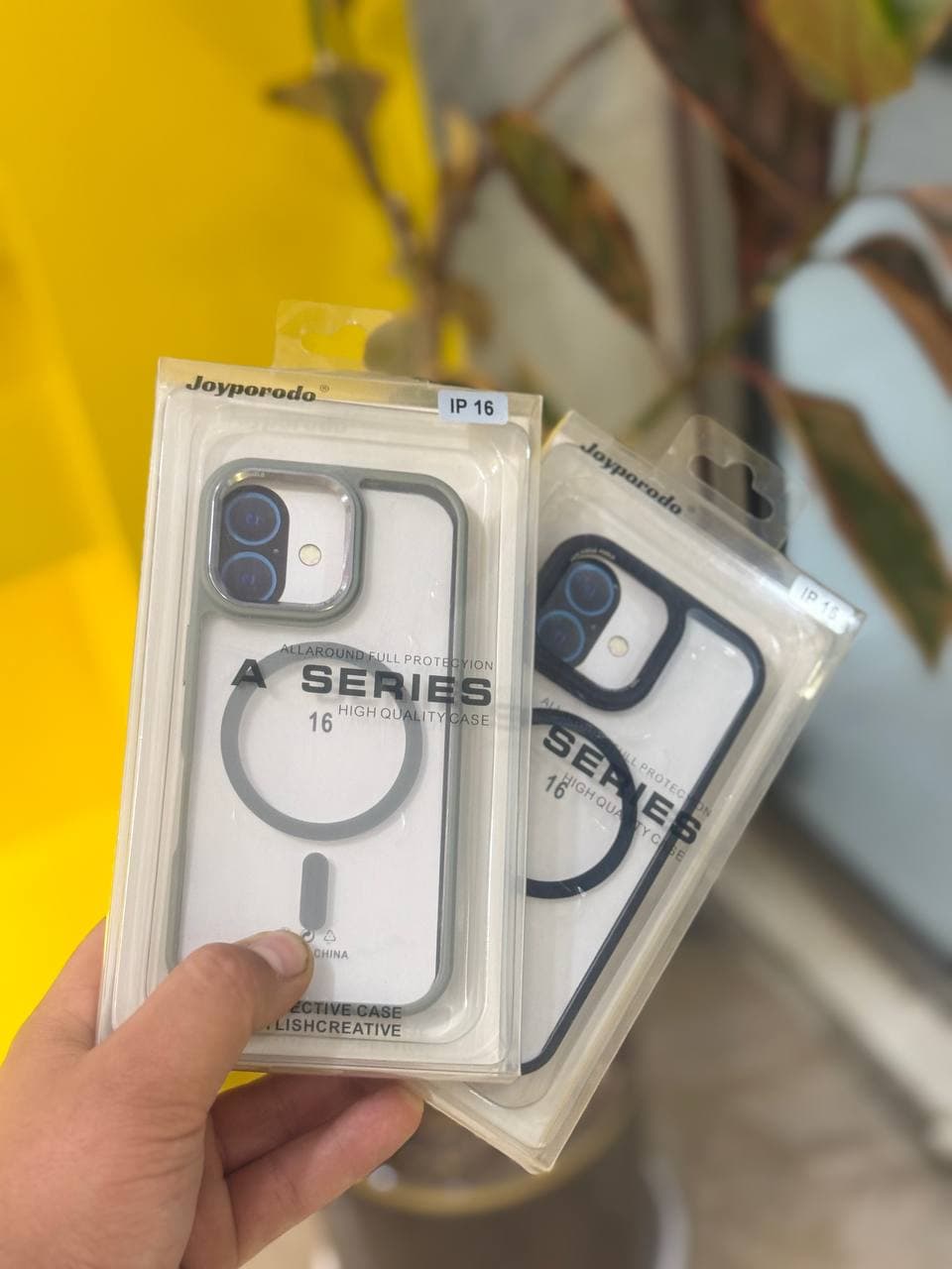 قاب شفاف دور رنگی مگ سیف برند JOYPRODO مناسب برای 16Pro Max — تصویر ۲