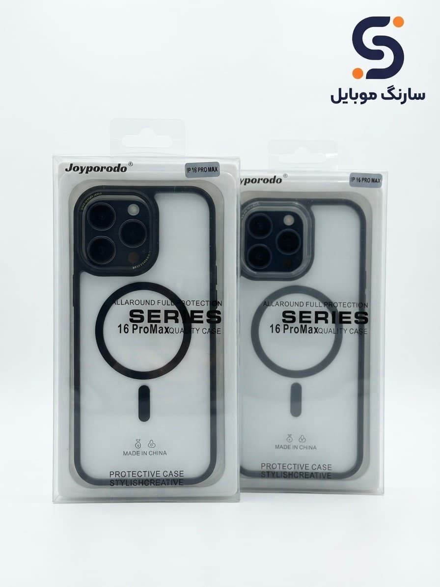 قاب شفاف دور رنگی مگ سیف برند JOYPRODO مناسب برای 16Pro Max