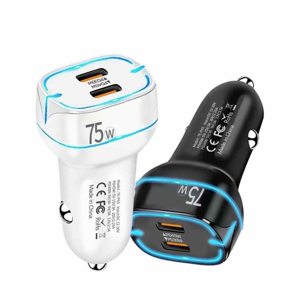 شارژر فندکی خودرو 75 وات شارژ فوق سریع