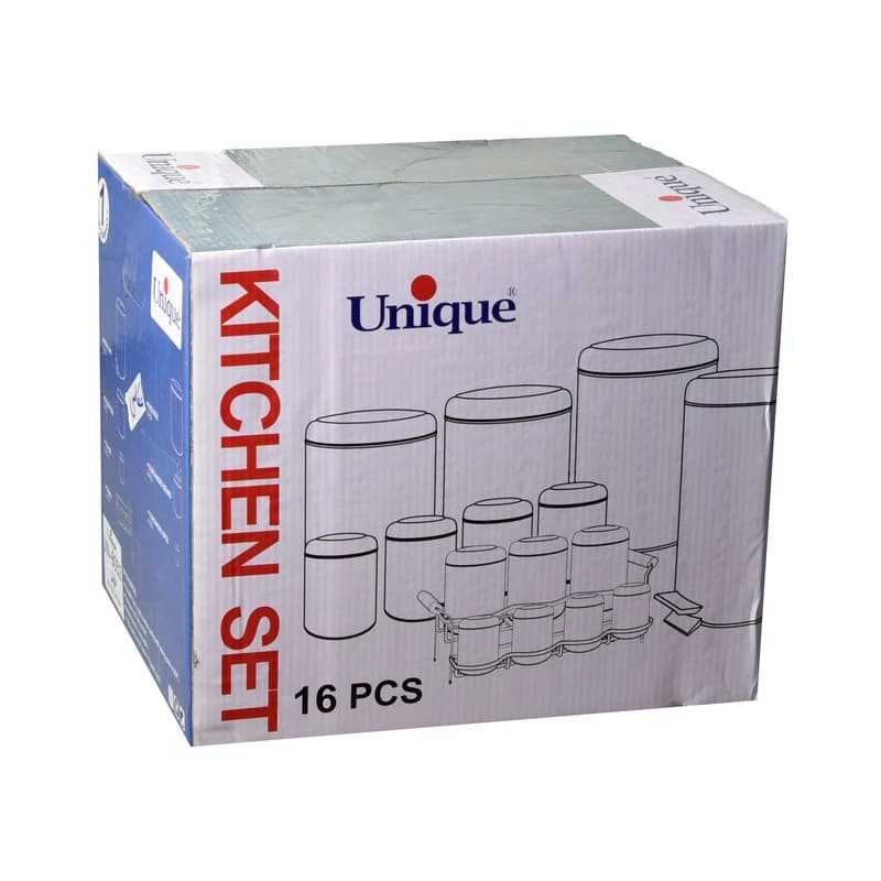 سرویس 16پارچه طوسی روشن درب بامبو کد UN-8058 — تصویر ۵