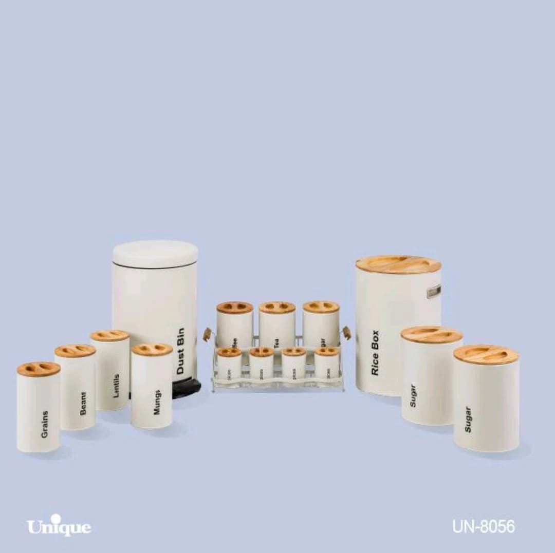 سرویس آشپزخانه 16 پارچه نباتی (کرم )درب بامبو یونیک کد UN-8056 — تصویر ۱۰