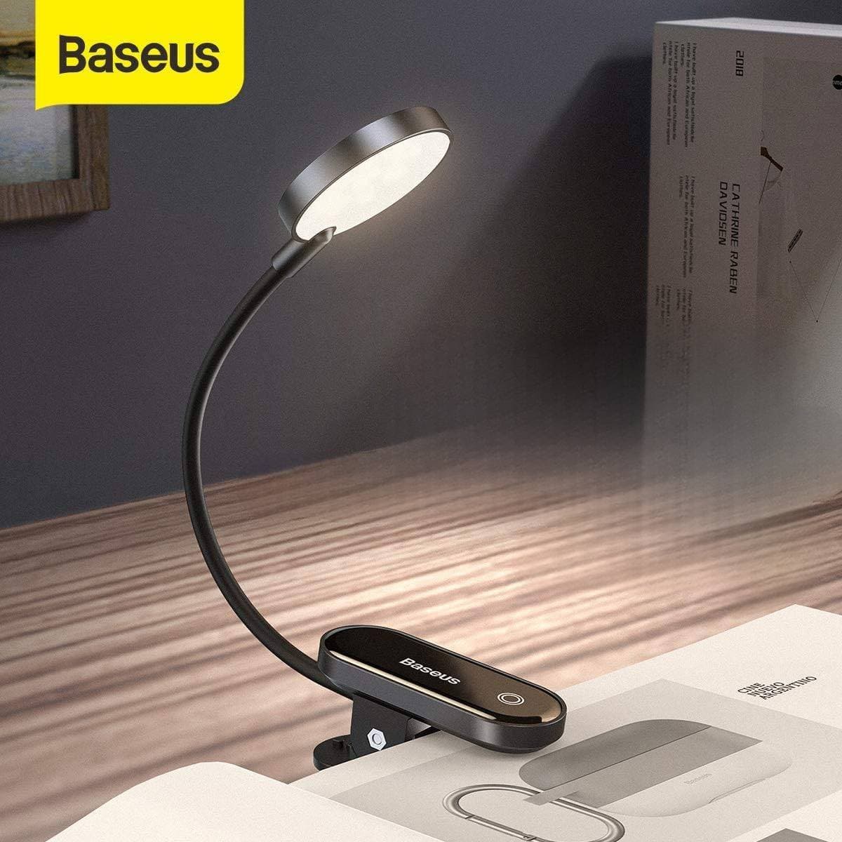 چراغ مطالعه گیرهای باسئوس mini clip lamp — تصویر ۳