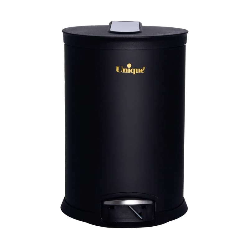 سطل زباله پدالی یونیک مدل UN-4220 ظرفیت ۱۲ لیتر مشکی
