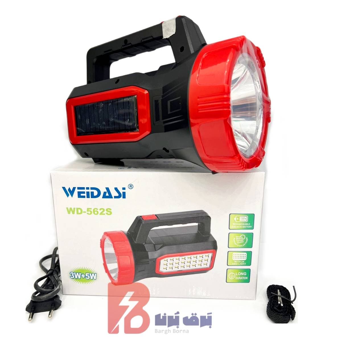 چراغ قوه سولار ویداسی WD-562S — تصویر ۲