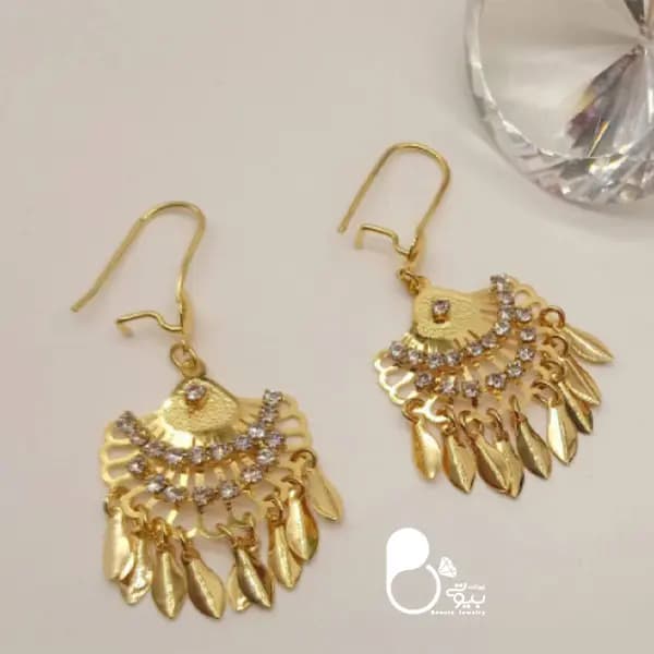 گوشواره شرشره بحرینی طرح طلا