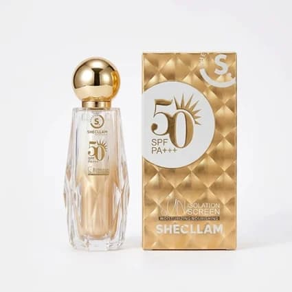 ضد آفتاب و پرایمر طرح شیگلم طلایی مدل Sun Isolation Screen حجم 30 میل اورجینال