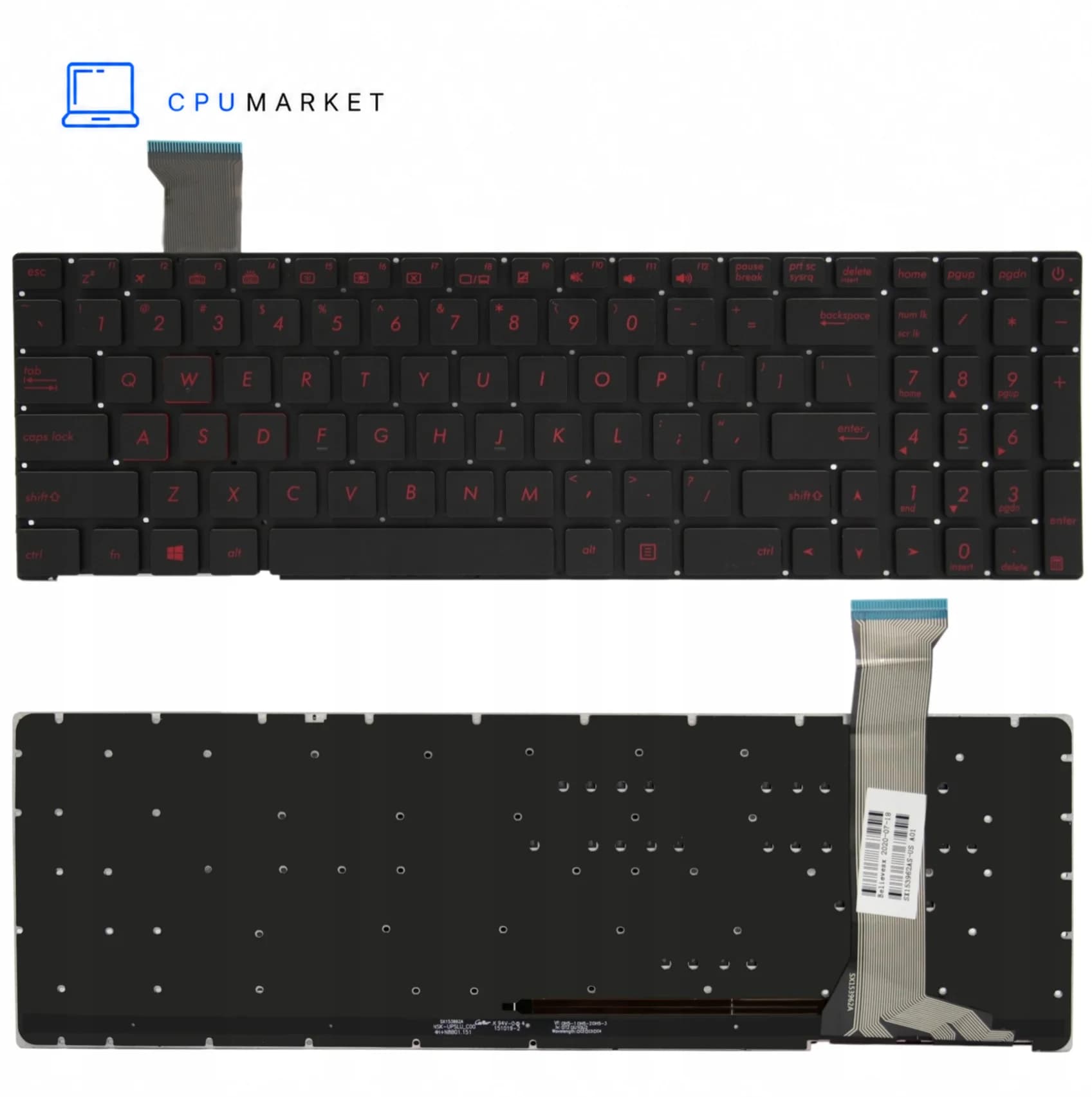 کیبورد لپ تاپ ایسوس Asus ROG GL552 GL552VL GL552V GL752 GL752VM