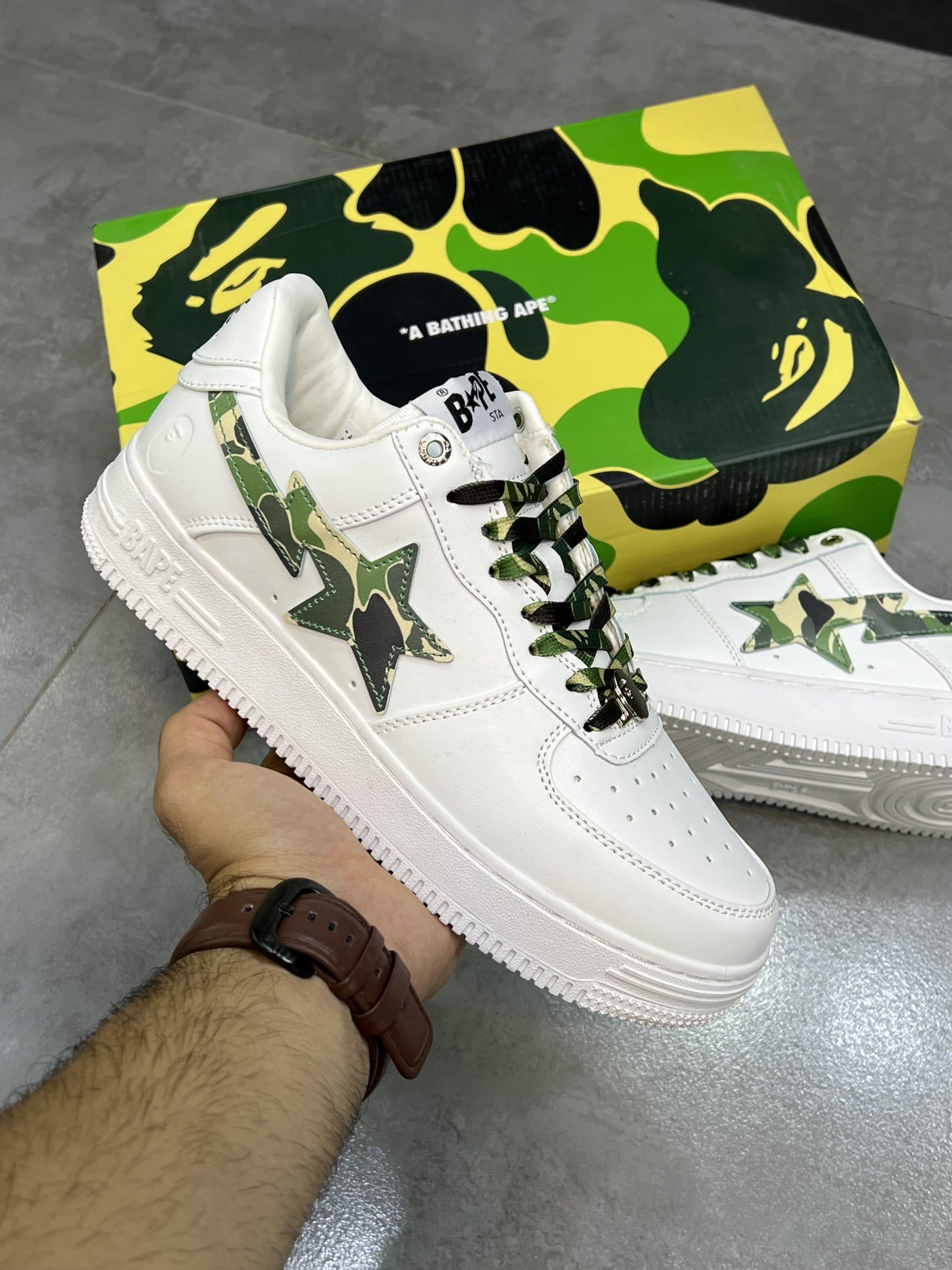 کتونی بیتینگ بیپ استا ارتشی BATHING APE Bape Sta Low ‘MILITARY — تصویر ۴