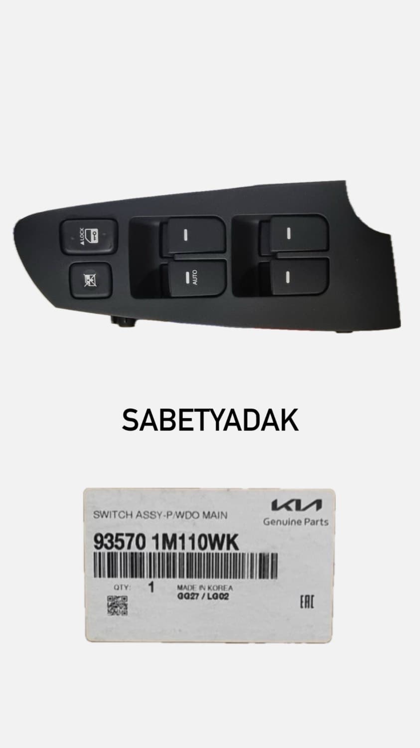 کلید شیشه بالابر راننده سراتو وارداتی اصلی جنیون پارت 935701M110WK