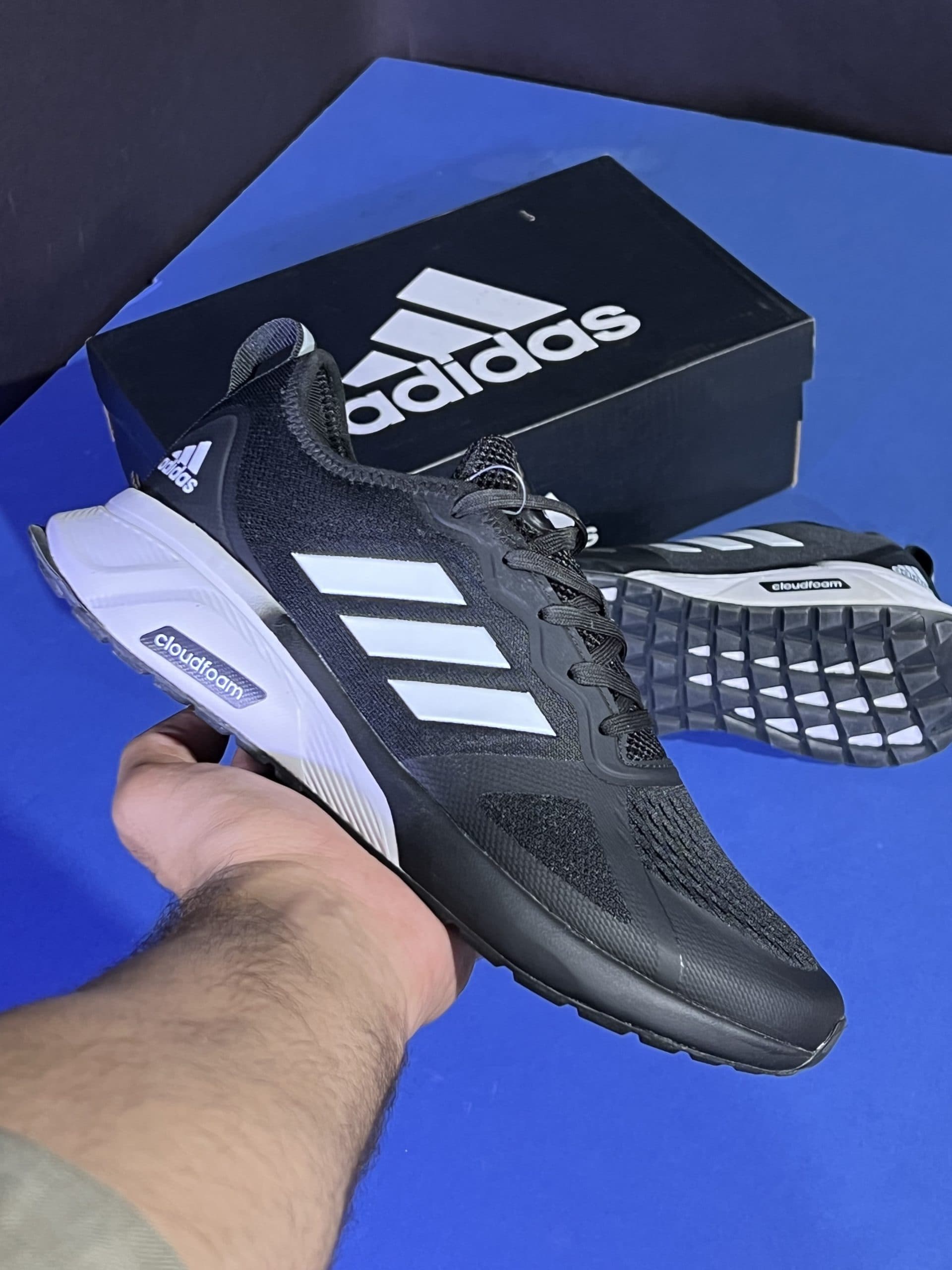 آدیداس کلود فوم مشکی سفید ADIDAS CLOUD FOAM — تصویر ۵