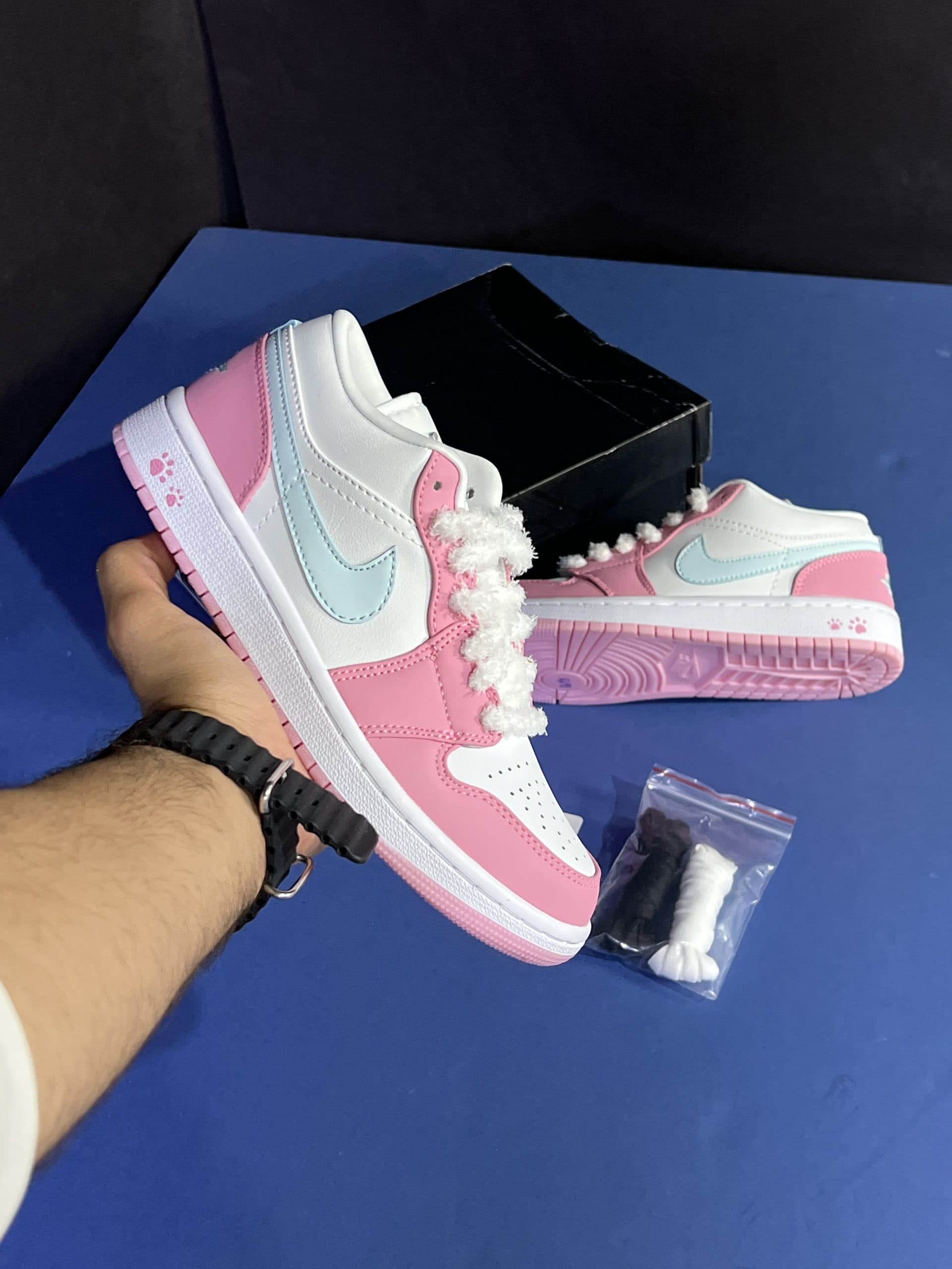 نایک ایر جردن وان لو پنجه صورتی NIKE AIR JORDAN 1 LOW PINK — تصویر ۵