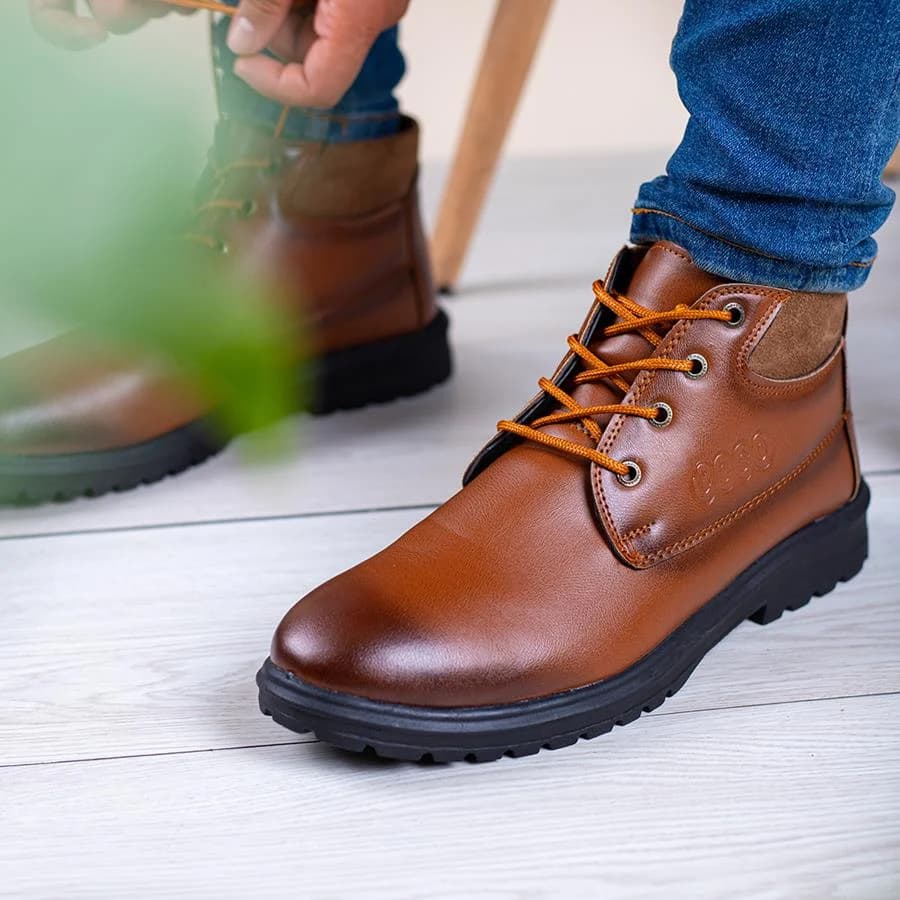 نیم بوت مردانه مدل Ecco Brown — تصویر ۴