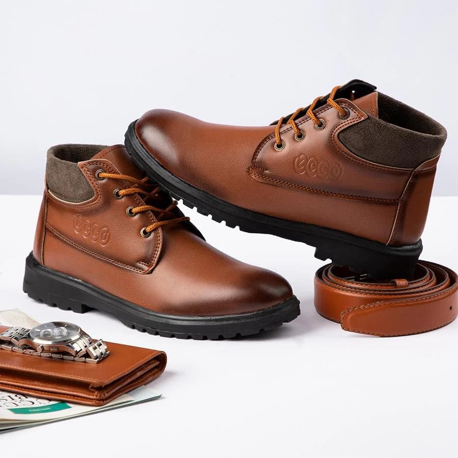 نیم بوت مردانه مدل Ecco Brown — تصویر ۳