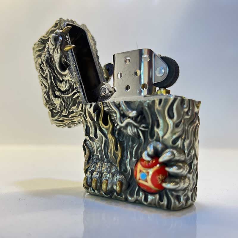 فندک زیپو اورجینال کاستوم ببر سنگین zippo — تصویر ۳
