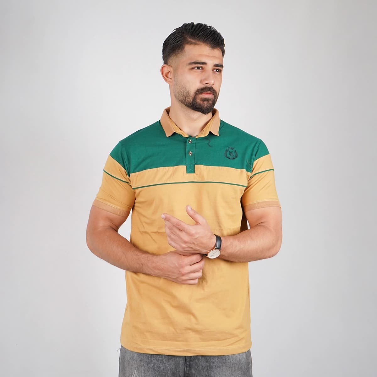 تیشرت مردانه یقه فرنچ مدل Bahman — تصویر ۳
