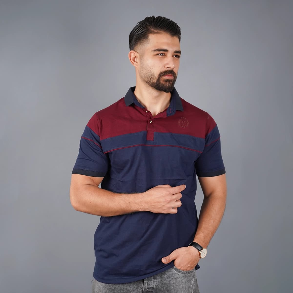تیشرت مردانه یقه فرنچ مدل Bahman — تصویر ۲