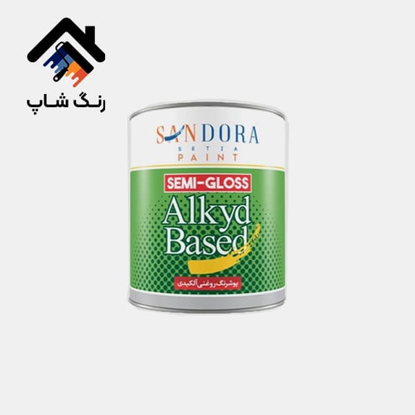 رنگ روغنی سفید نیم براق ساندورا کد 2500