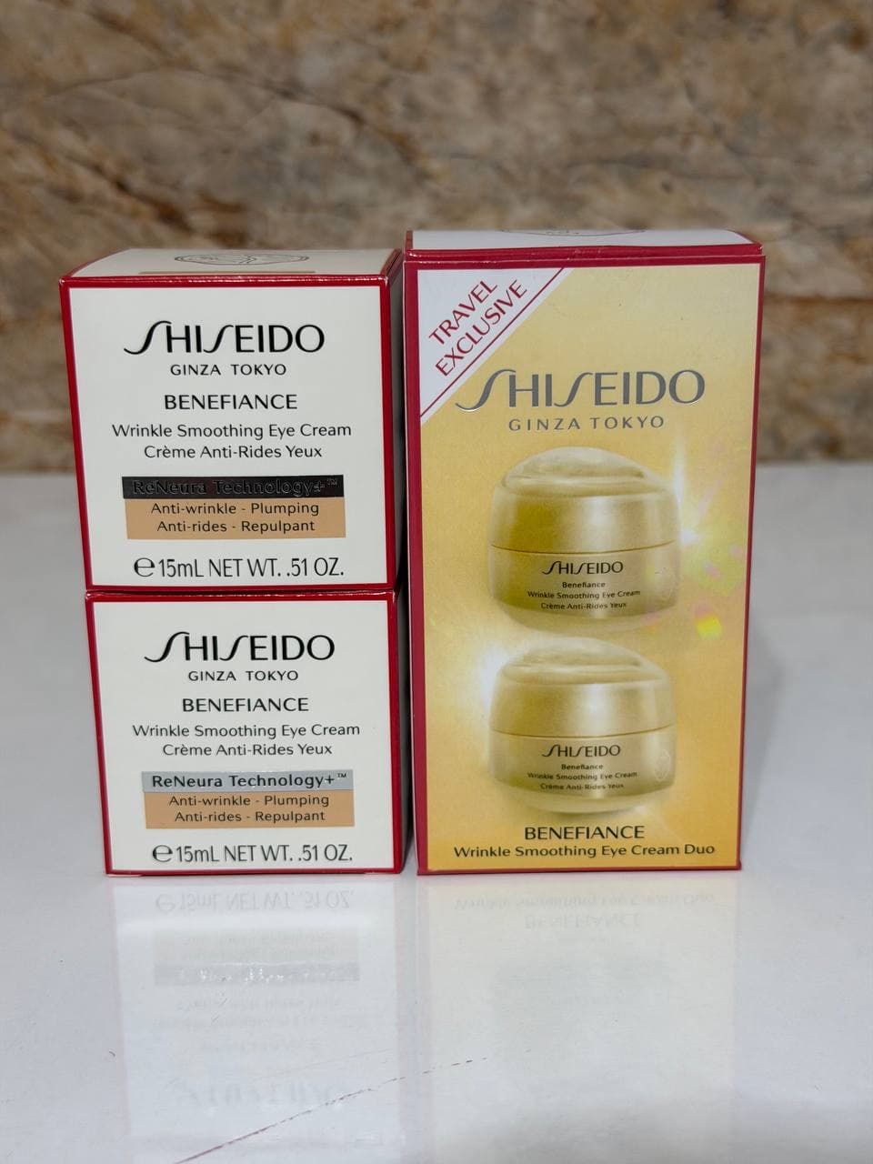 ست کرم دور چشم شیسیدو بنفیانس ٢ عددی (جوان کننده و ضد چروک)| Shiseido Benefiance Wrinkle Smoothing Eye Cream — تصویر ۷
