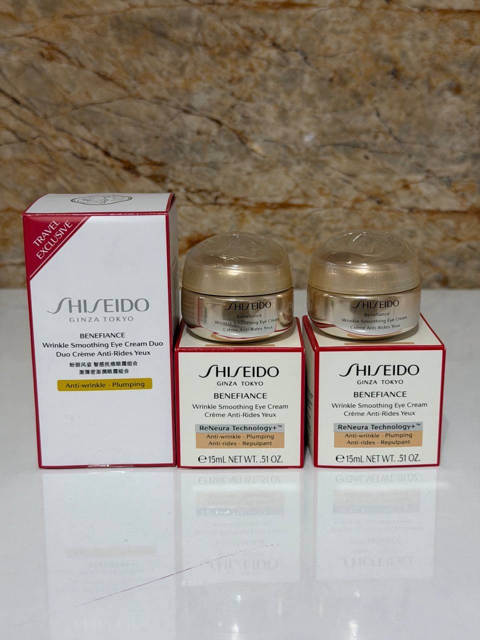 ست کرم دور چشم شیسیدو بنفیانس ٢ عددی (جوان کننده و ضد چروک)| Shiseido Benefiance Wrinkle Smoothing Eye Cream — تصویر ۸