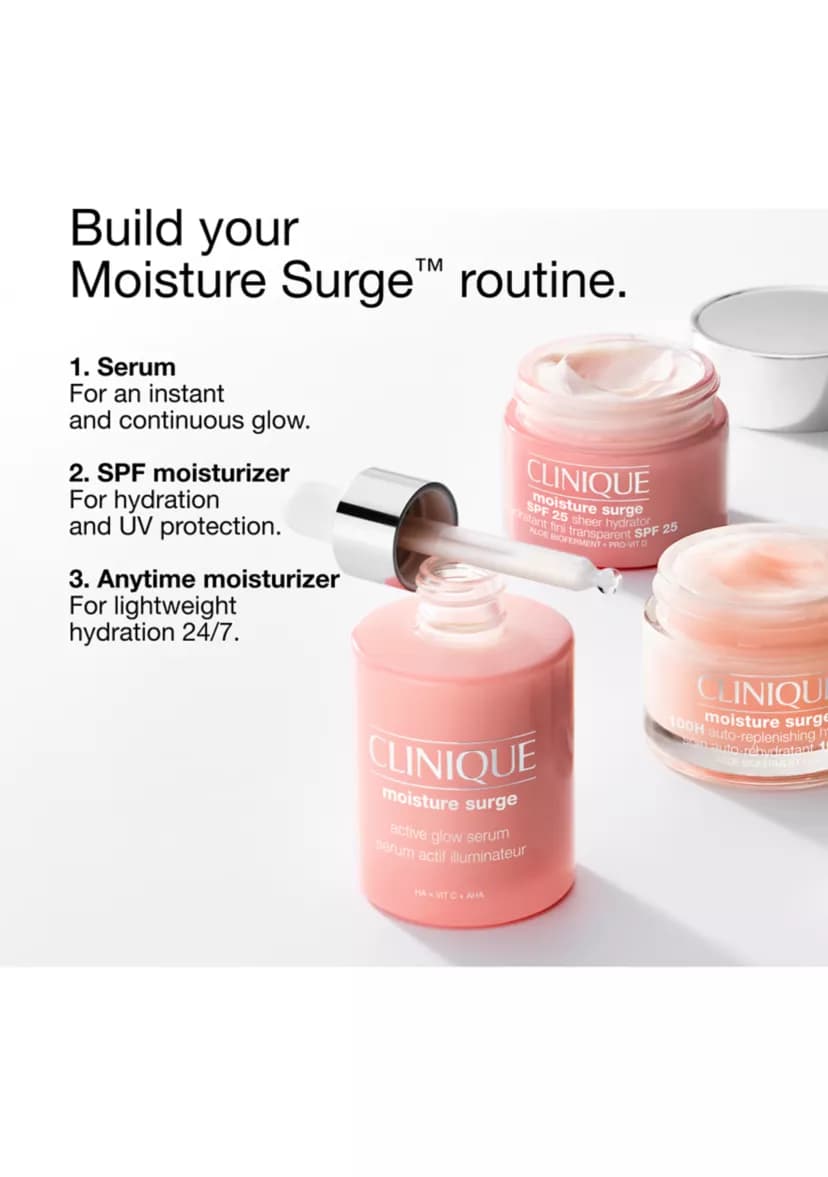 سرم آبرسان و روشن کننده کلینیک Clinique مدل Moisture Surge Active Glow — تصویر ۳