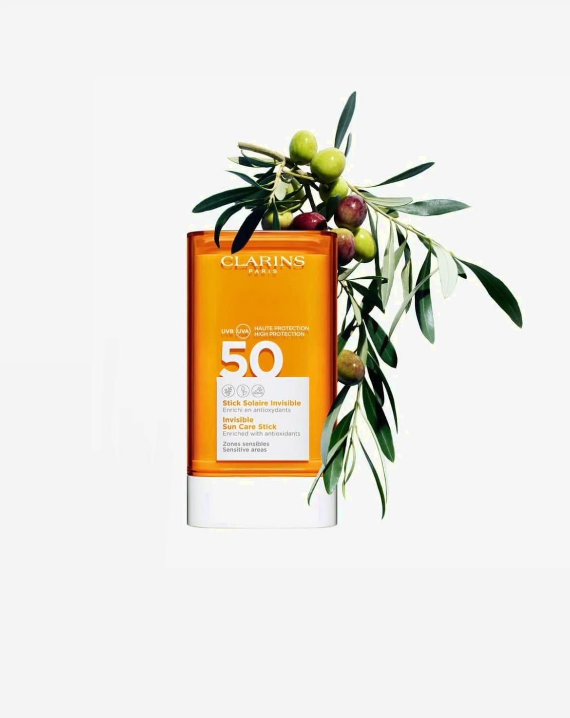 ضد آفتاب استیکی کلارنس Clarins ضد حساسیت سولار اینویزیبل CLARINS Stick solaire invisible SPF 50 haute protection
