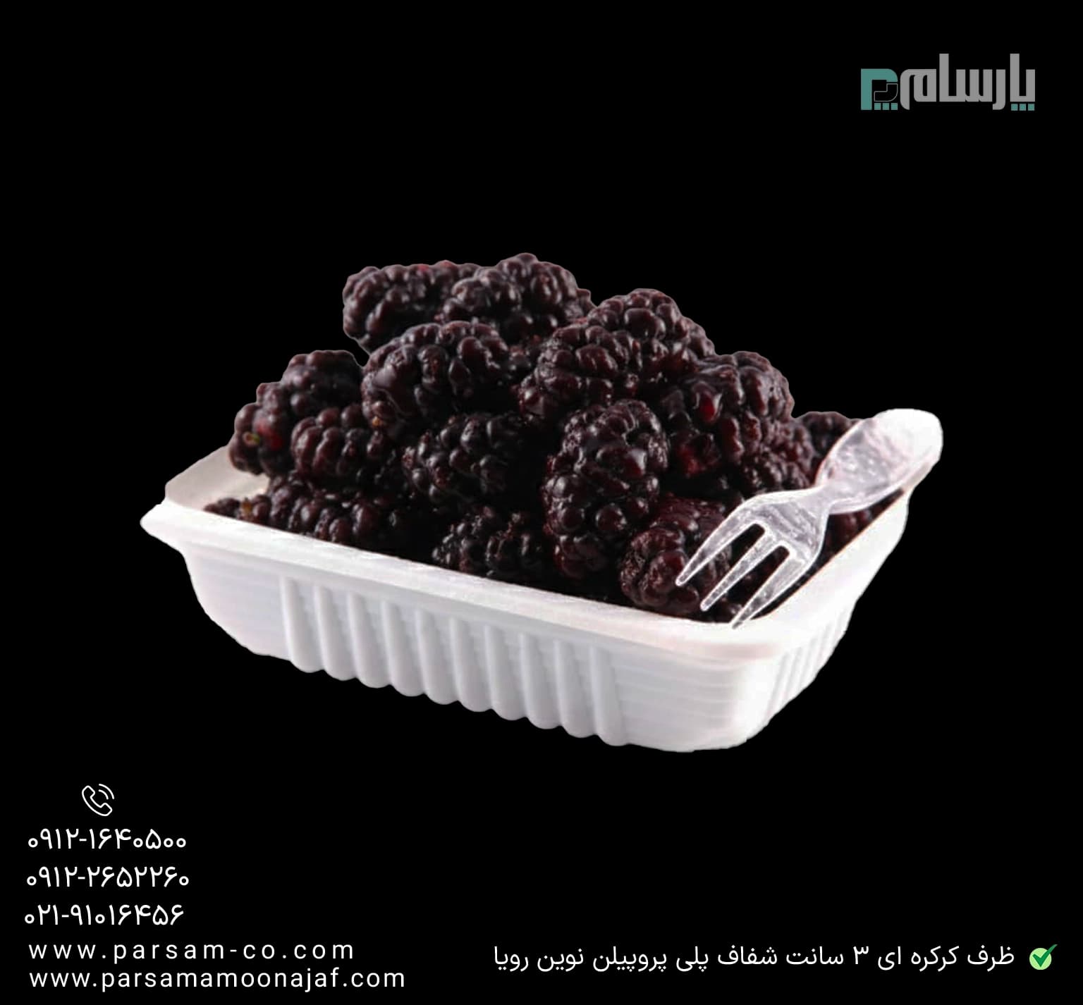 ظرف یکبار مصرف کرکره ای سفید پلی پروپیلن 3 سانت نوین رویا — تصویر ۳