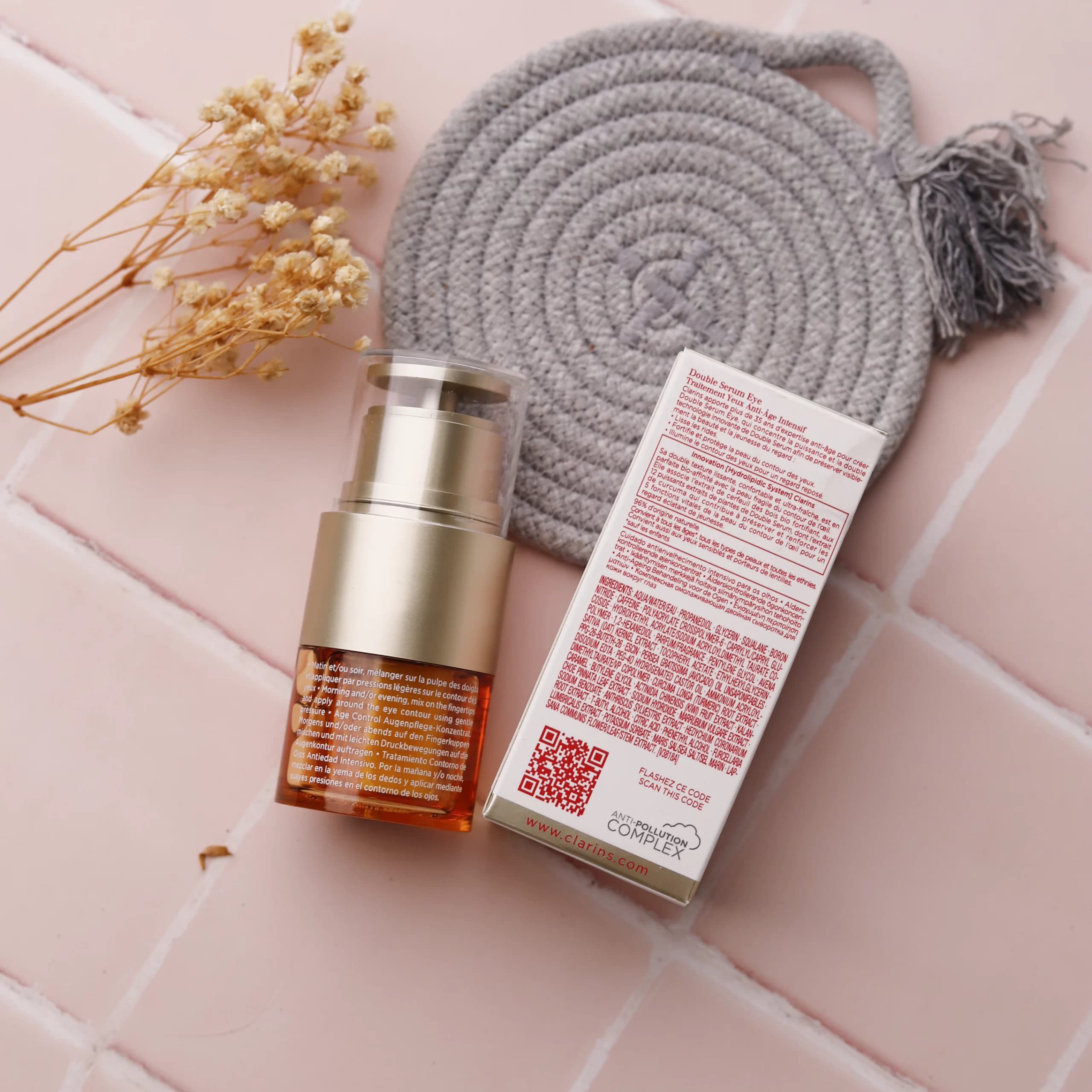 دابل سرم دور چشم کلارنس | Clarins Double Serum Eye — تصویر ۸