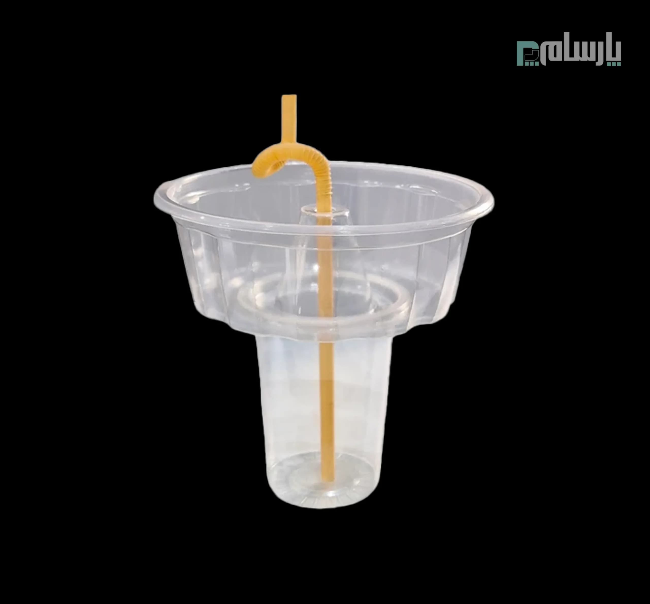 ظرف و لیوان یکبار مصرف اسنک هولدر (لوکاپ) بزرگ شفاف آیاتای