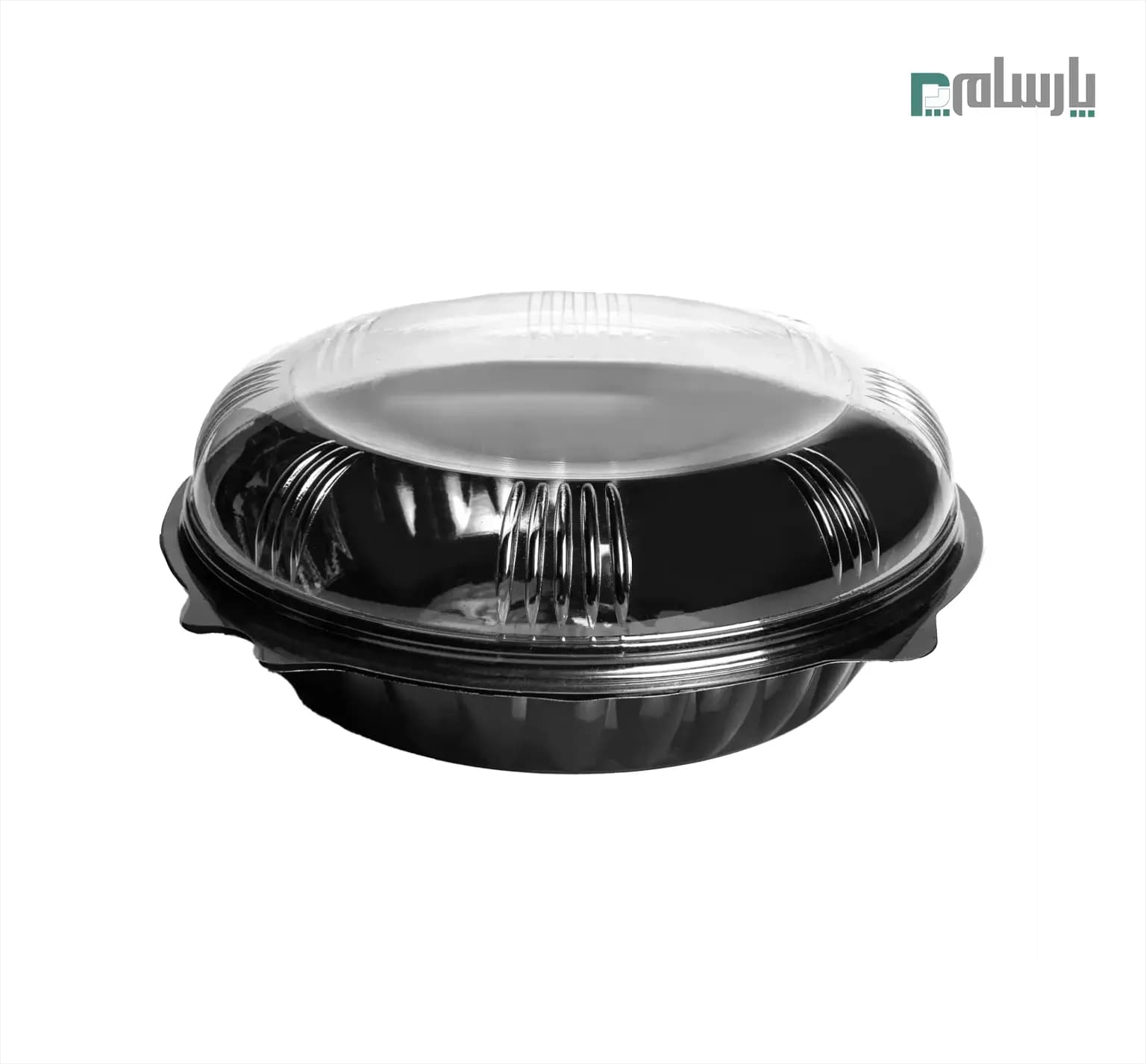 ظرف یکبار مصرف سالاد سزار 5 سانت گرد مشکی پریما
