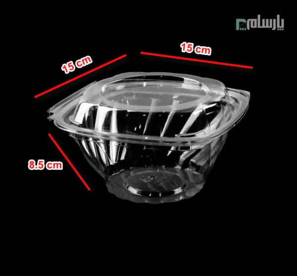 ظرف یکبار مصرف یاقوت بلند شفاف پریما — تصویر ۲