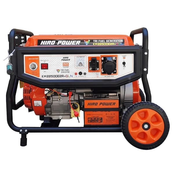 موتور برق سه گانه سوز هیرو پاور ۱۰.۵ کیلووات مدل KM22500E2R+GLN ریموت‌دار