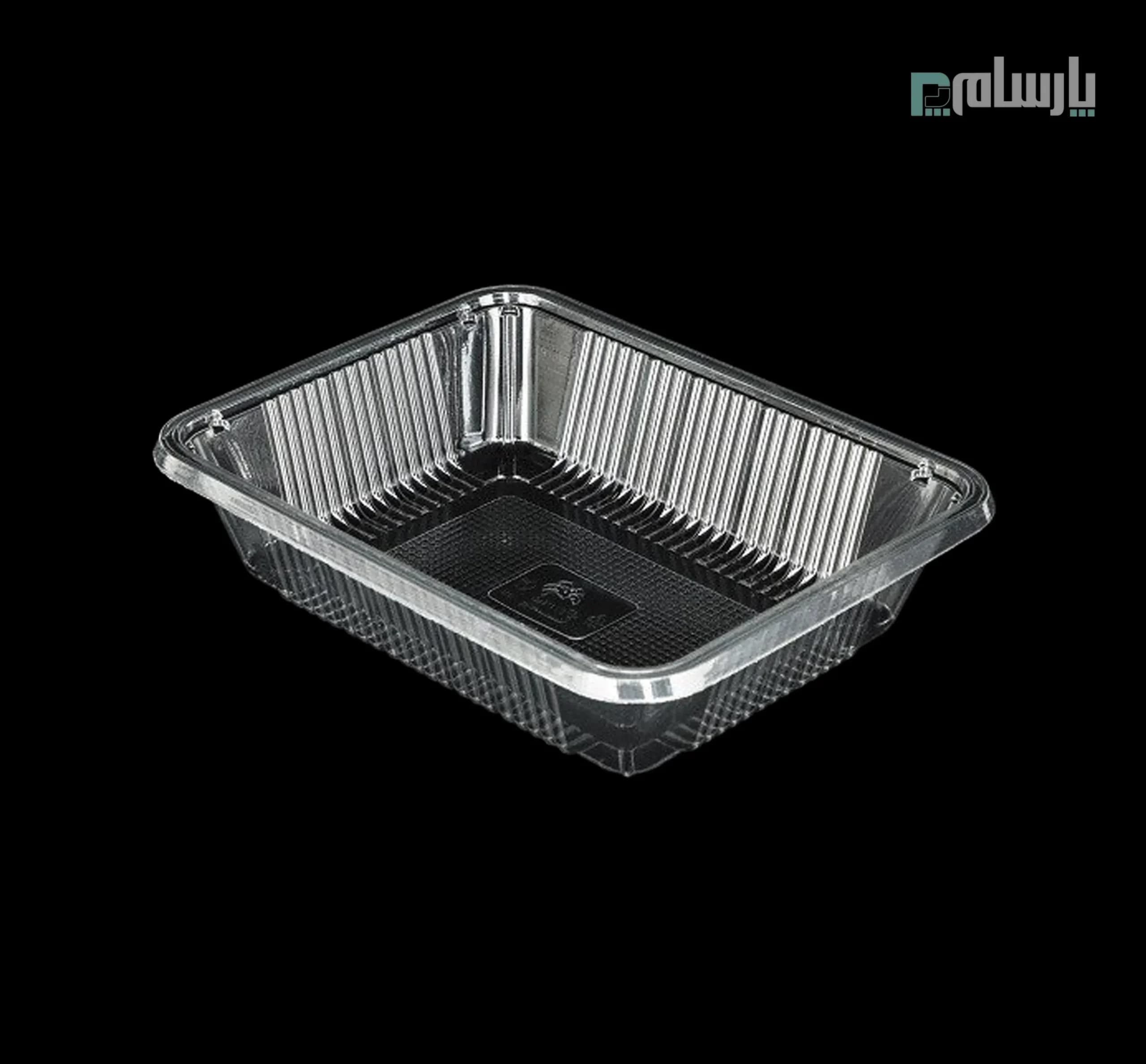 دیس یکبار مصرف دو پرسی 5 سانت شفاف مستطیل پریما