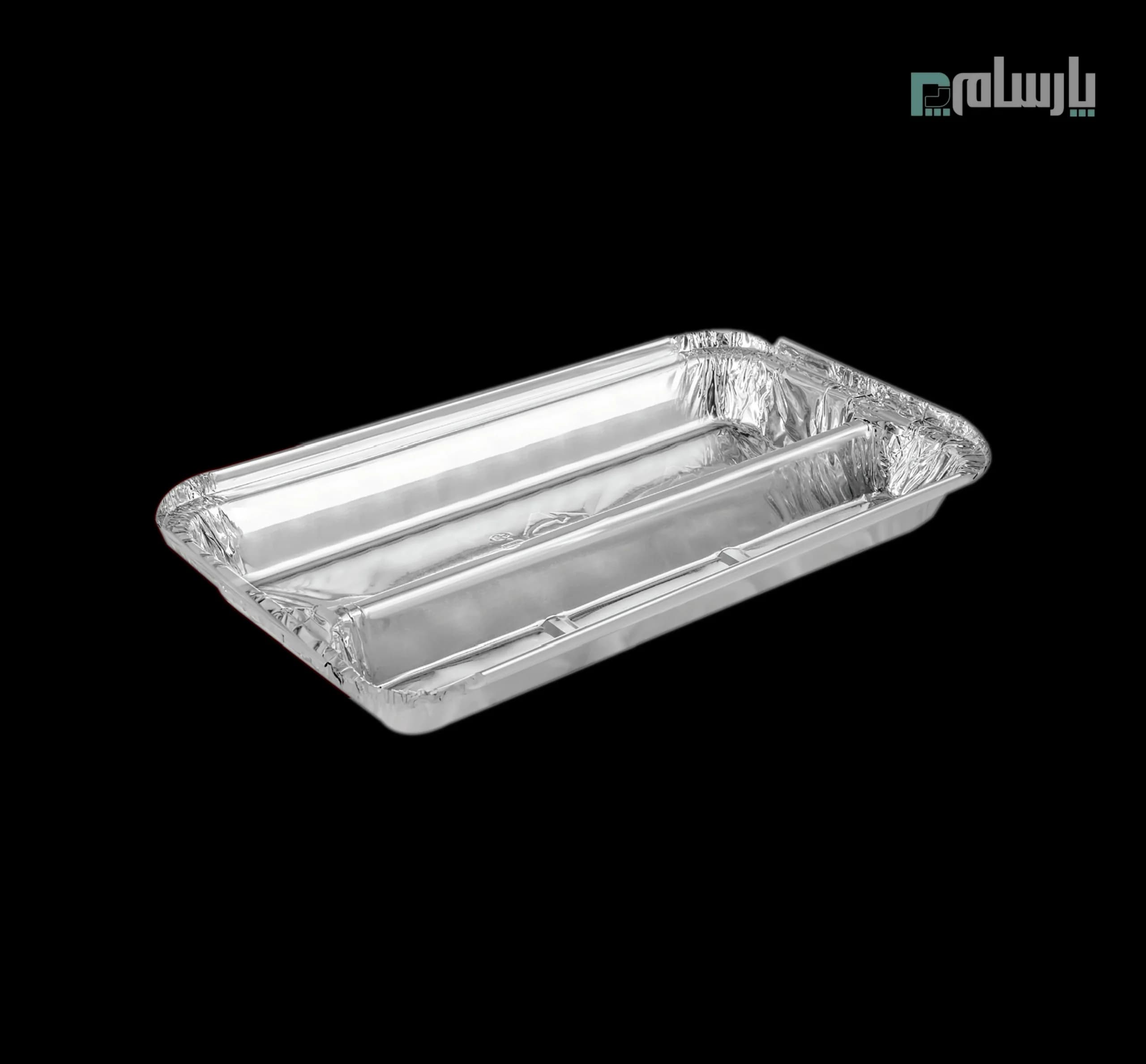 ظرف یکبار مصرف دو خانه کبابی آلومینیوم پارسه ویژه کد 119
