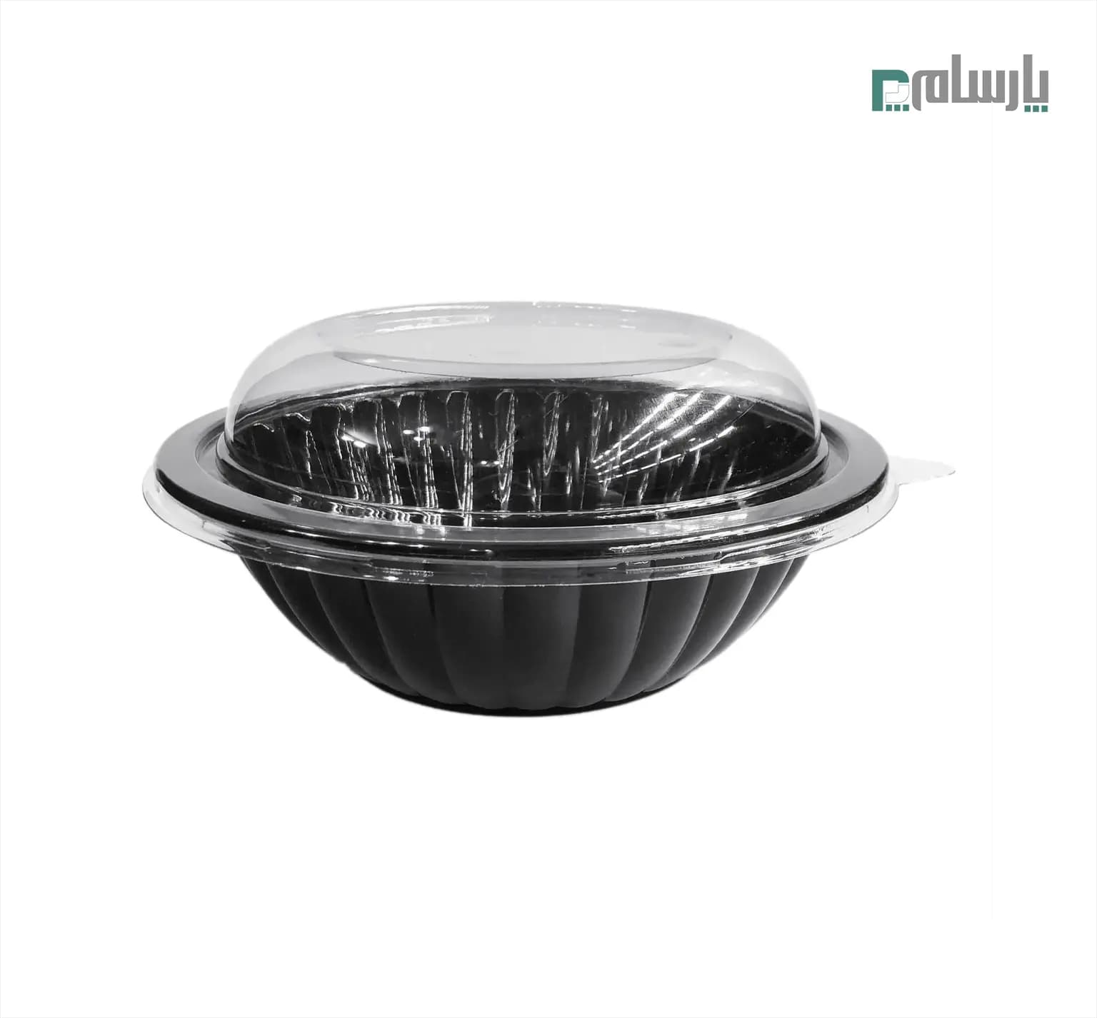 ظرف یکبار مصرف مشکی سالاد کد FT151 مهرپارسا با درب ساده