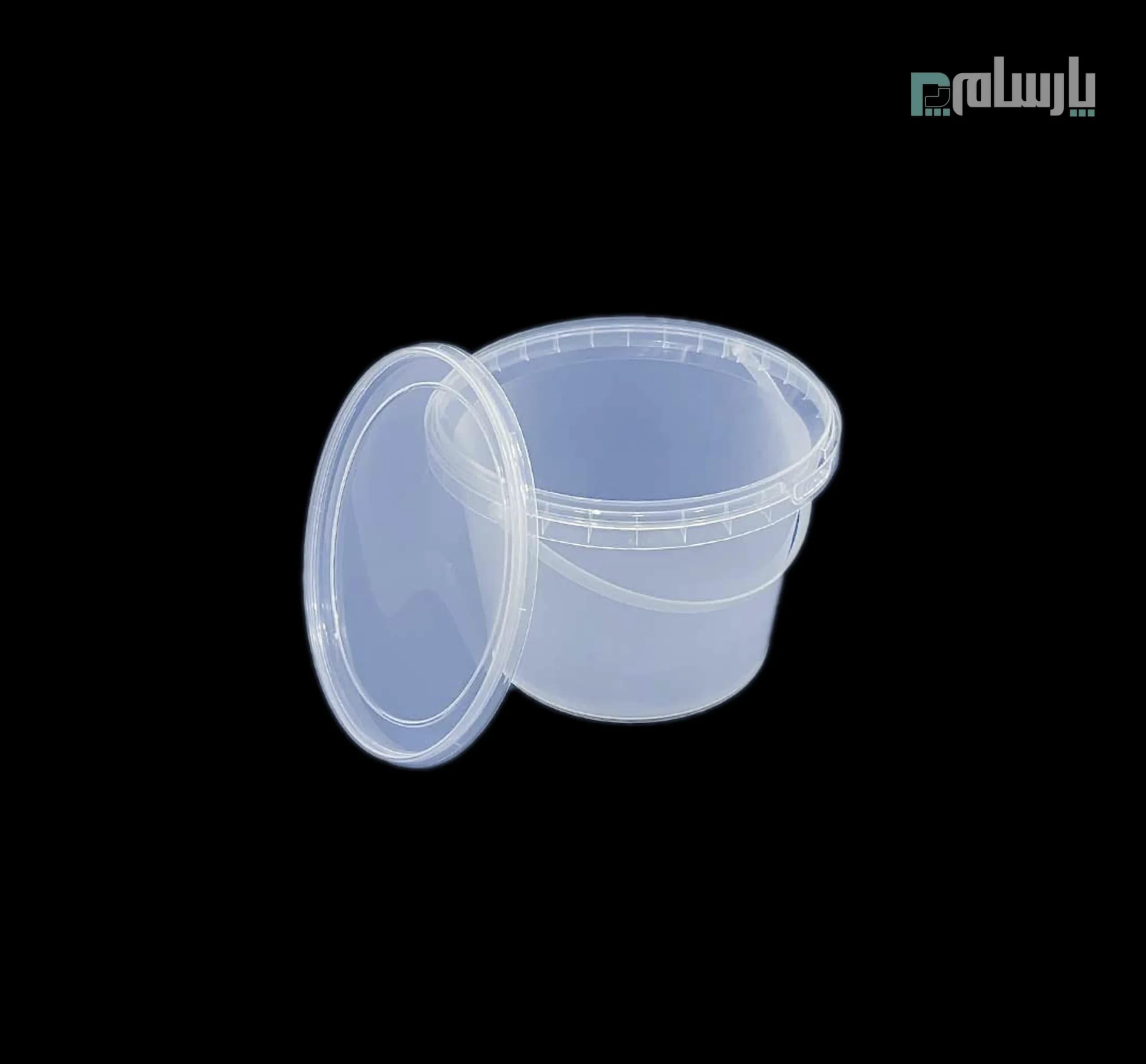 سطل یکبار مصرف ماکروفری شفاف گرد 1750 سی سی – پولاد پویش
