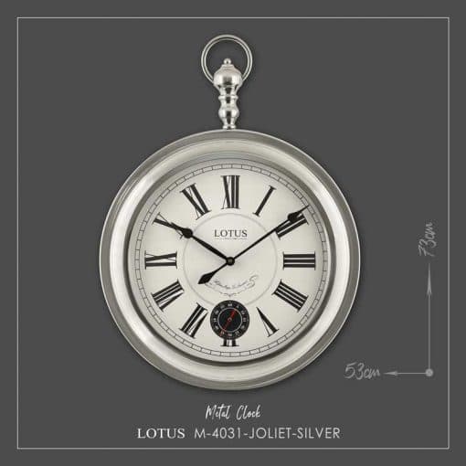 ساعت دیواری فلزی مدل JOLIET کد M 4031 رنگ SILVER — تصویر ۱۲