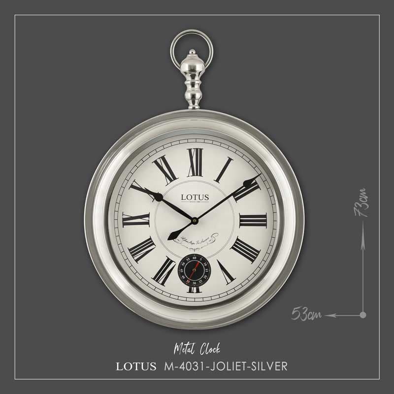ساعت دیواری فلزی مدل JOLIET کد M 4031 رنگ SILVER — تصویر ۵