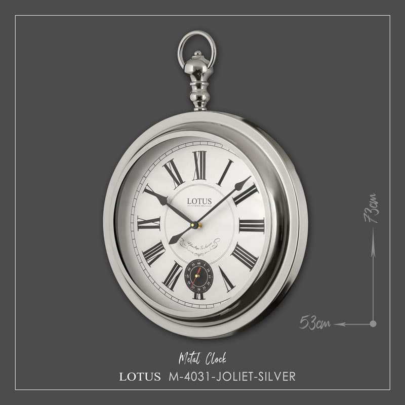ساعت دیواری فلزی مدل JOLIET کد M 4031 رنگ SILVER — تصویر ۶
