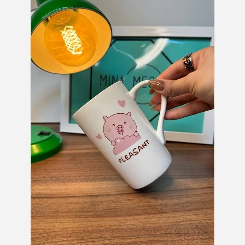 ماگ طرحدار بچه خوک